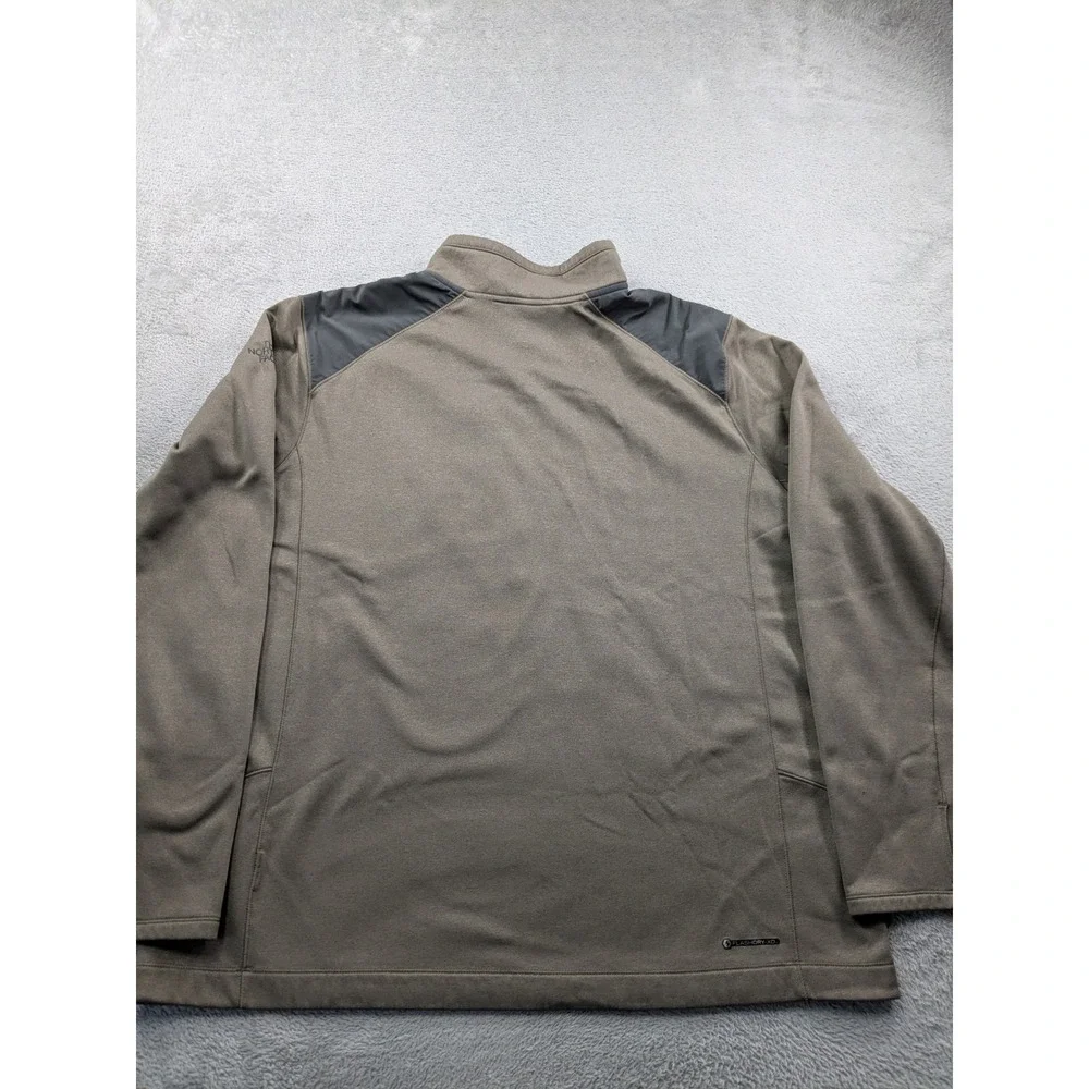 The North Face Mens XL FlashDry-XD Quarter Zip Fleece Pullover Brown Jacket